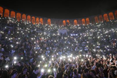Genç oyuncular Aspendos Antik Tiyatrosu’nda sahne aldı