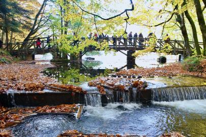 Yedigöller sonbaharda ziyaretçi akınına uğruyor