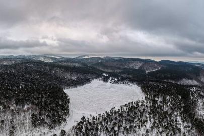 Tokat’ta Kurt Gölü kış manzarasıyla büyüledi