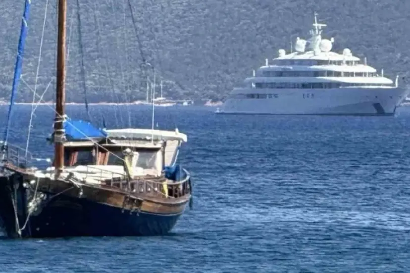 Dünyada 38'inci sırada: Dev süper yat Muğla açıklarına demirledi